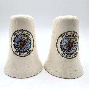 Vintage Seal Of The City Of Key West Florida Salt & Pepper Shaker Set 2.75 in